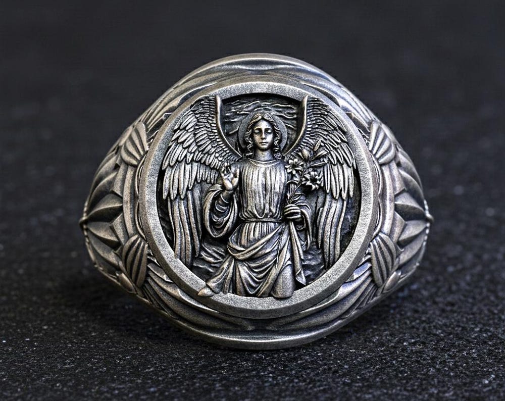 St. Raphael the Archangel signet ring